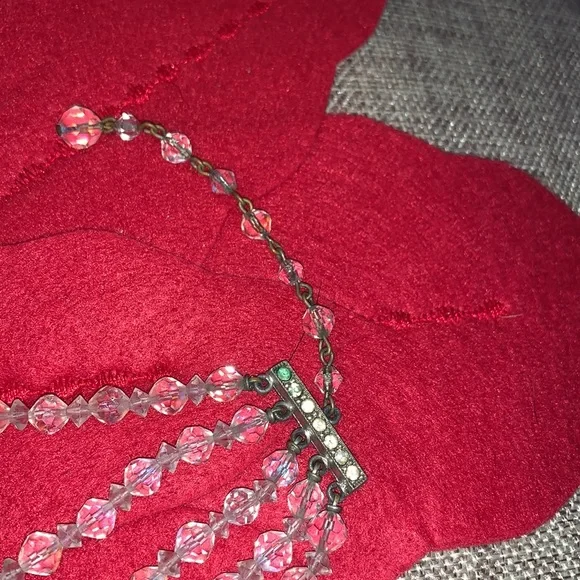 Vintage Aurora Borealis 5 Strand Necklace - Picture 2 of 4